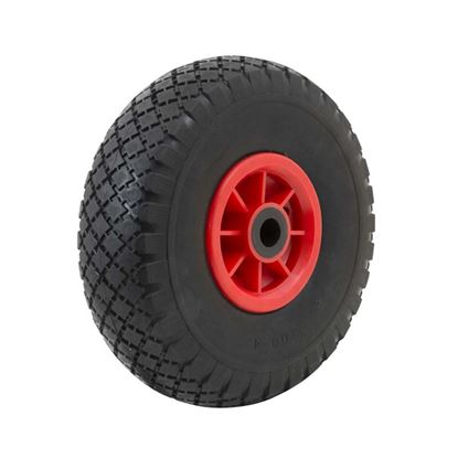 Immagine di RUOTA PNEUMATICA ANTIFORATURA, BATTISTRADA SCOLPITO, Ø 260X85 MM, PORTATA 70 KG, FORO RUOTA 20 MM