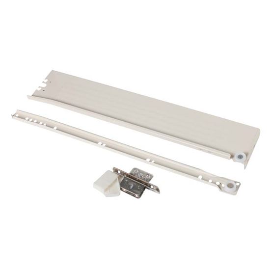 Immagine di GUIDA CON SPONDINA, PER CASSETTI SCORREVOLI, COLORE CREMA, 86X450 MM