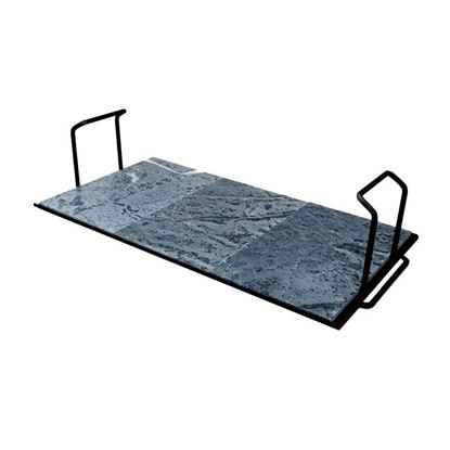 Immagine di PIETRA OLLARE PALAZZETTI, BIOPLATT EASY, CON SUPPORTO IN ACCIAIO VERNICIATO, 52 CM