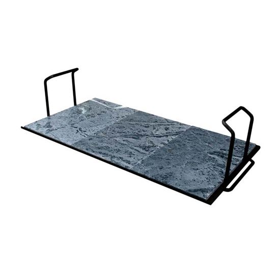 Immagine di PIETRA OLLARE PALAZZETTI, BIOPLATT EASY, CON SUPPORTO IN ACCIAIO VERNICIATO, 76 CM