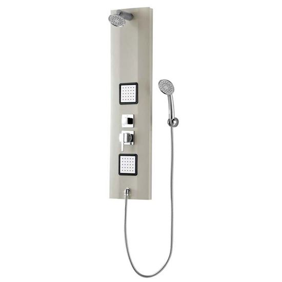 Immagine di PANNELLO DOCCIA, EASY IDRO, CON DOCCIA E SOFFIONE 2 BODYJET, COLORE AVORIO