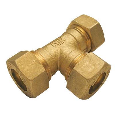 Immagine di RACCORDO TEE MECCANICO, RAME, Ø 22 MM