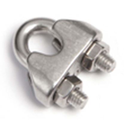 Immagine di MORSETTI PER FUNI, DIN 741, INOX AISI 316, 2 MM, 4 PEZZI