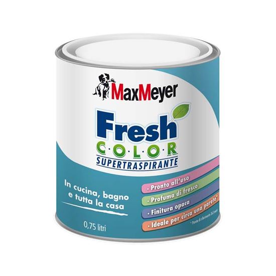 Immagine di PITTURA SUPERTRASPIRANTE FRESH COLOR, ALTO POTERE RIEMPITIVO E MASCHERANTE, COLORE ROSSO LAMPONE, 0,75 LT