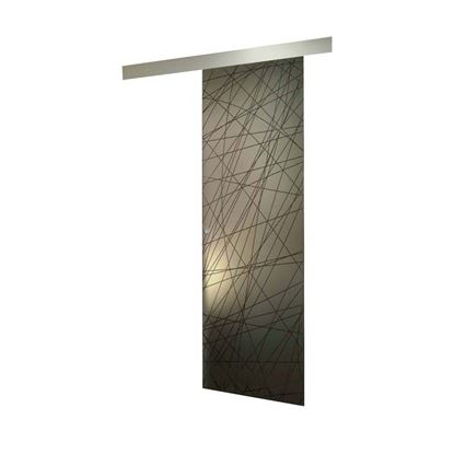 Immagine di PORTA SCORREVOLE, CRISTALLO SERIGRAFATO, FUME', 8 MM, 86X215 CM
