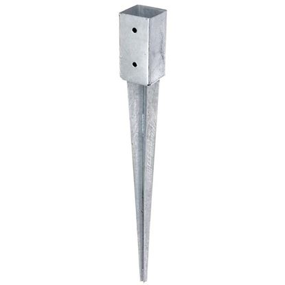 Immagine di PORTA PALO, DA ANCORARE NEL TERRENO, PER MONTANTI QUADRI IN LEGNO, ZINCATO A FUOCO, 71X71/750 MM