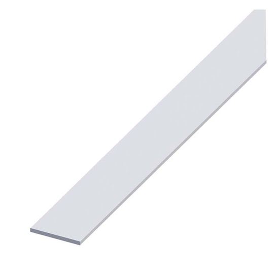 Immagine di BARRA PIATTA ALLUMINIO ARGENTO, 25X2 MM, 1,0 MT