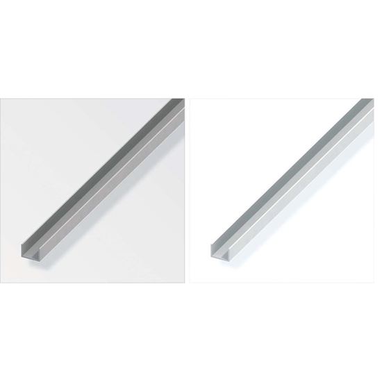 Immagine di PROFILO A U, ALLUMINIO ARGENTO, 10X11,5 MM, 2 MT