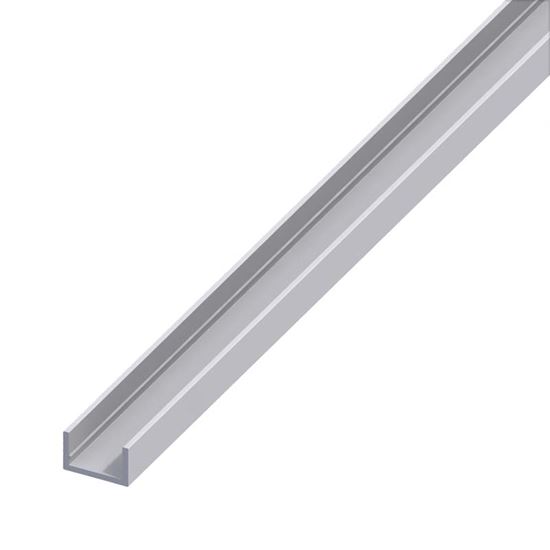 Immagine di PROFILO A U, ALLUMINIO ARGENTO, 10X19,5 MM, 1 MT
