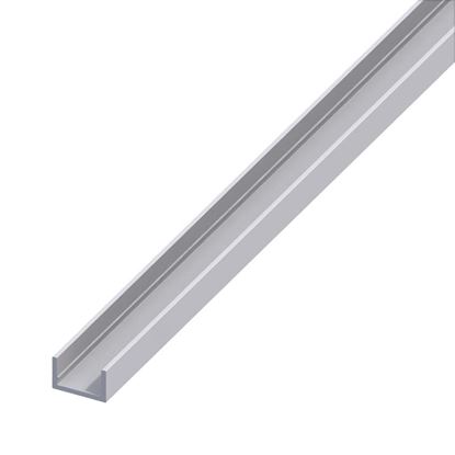 Immagine di PROFILO A U, ALLUMINIO ARGENTO, 10X22,5 MM, 2 MT