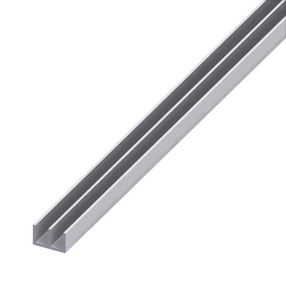 Immagine di PROFILO A DOPPIA U, ALLUMINIO ARGENTO, 10X16X10 MM, 1 MT