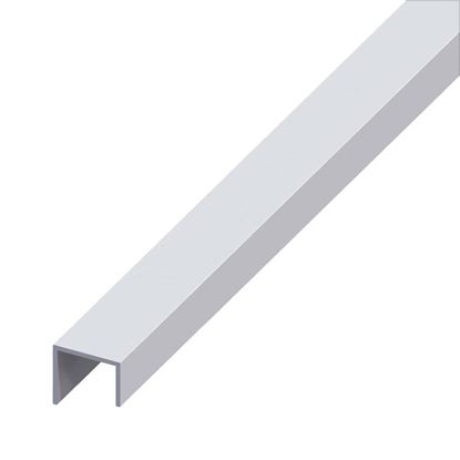 Immagine di PROFILO PER MANIGLIE, ALLUMINIO ARGENTO, 20X22X1 MM, 1 MT