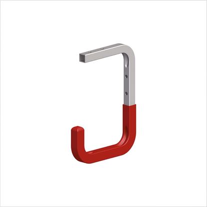 Immagine di GANCIO ACCIAIO GOMMATO, COLORE ROSSO, 150 MM