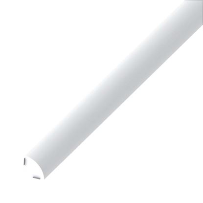 Immagine di PROFILO A QUADRANTE AUTOADESIVO 14 MM, PVC BIANCO, 1,0 MT