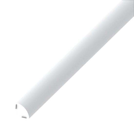 Immagine di PROFILO A QUADRANTE AUTOADESIVO 14 MM, PVC BIANCO, 1,0 MT