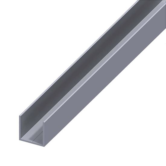 Immagine di PROFILO A U QUADRATO, ALLUMINIO NATURALE, 11,5X1,5 MM, 1 MT