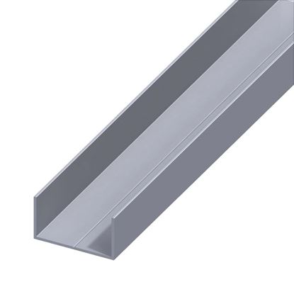 Immagine di PROFILO A U RETTANGOLARE, ALLUMINIO NATURALE, 29,5X53,6 MM, 1,0 MT