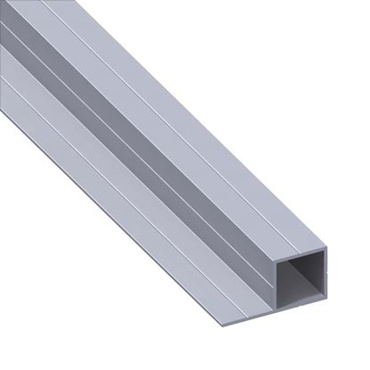 Immagine di TUBO QUADRATO, 1 LATO, ALLUMINIO NATURALE, 23,5X45 MM, 1 MT