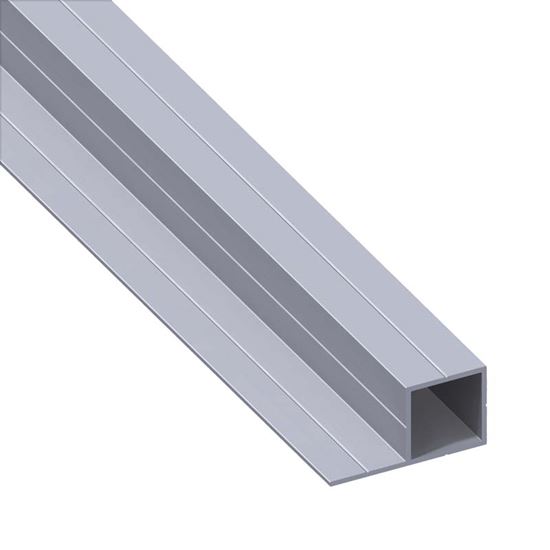 Immagine di TUBO QUADRATO, ALLUMINIO NATURALE, 1,00 MT, 7,5X14 MM