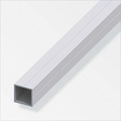 Immagine di TUBO QUADRATO 23,5 MM, ALLUMINIO ARGENTO, 0,30 MT