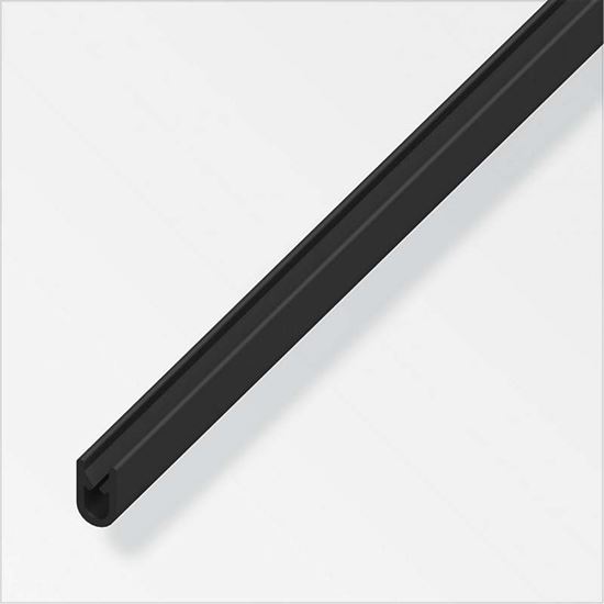 Immagine di PROFILO DI PROTEZIONE  PVC NERO,  17X10,52,50 MT