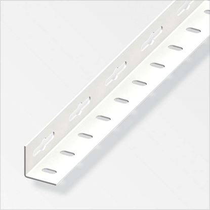 Immagine di ANGOLARE PERFORATO 35,5X35,5 MM, ACCIAIO ZINCATO BIANCO, 2,5 MT