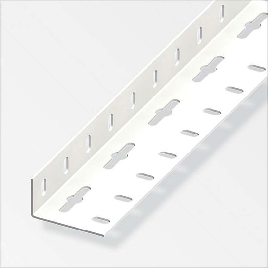 Immagine di ANGOLARE PERFORATO 23,5X43,5 MM, ACCIAIO BIANCO, 1,0 MT