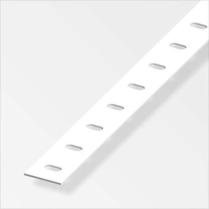 Immagine di BARRA PIATTA PERFORATA 23,5 MM, ALLUMINIO NATURALE, 1 MT