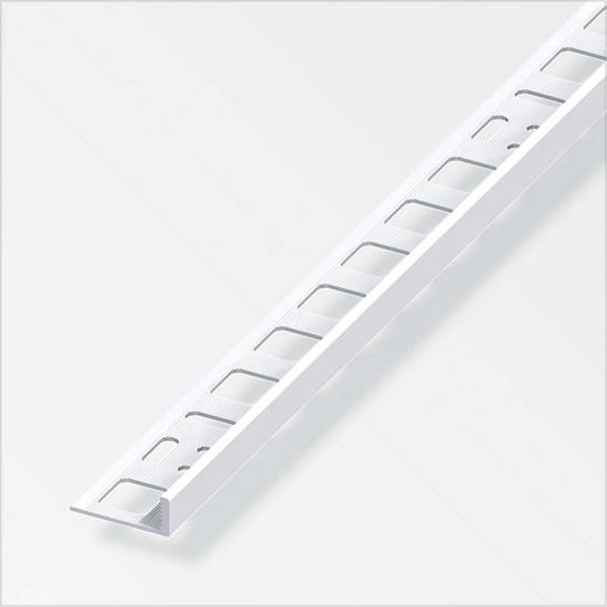 Immagine di PROFILO PER PIASTRELLE DI CHIUSURA, PVC, 2,5 MT, COLORE BIANCO, 8X21 MM
