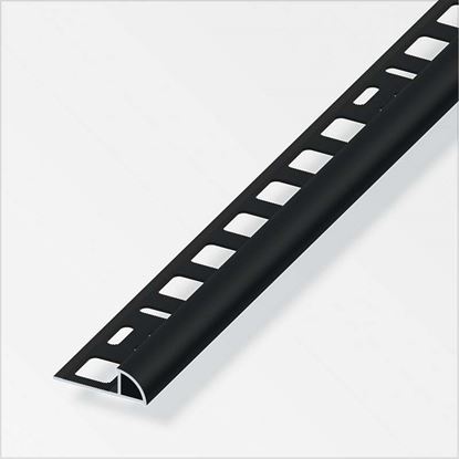 Immagine di PROFILO PER PIASTRELLE A QUADRANTE 10X21 MM, ALLUMINIO TITANIO, 1,0 MT