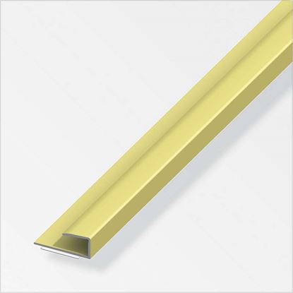 Immagine di PROFILO PER BORDI, 15X7 MM, ALLUMINIO OTTONATO, 1,0 MT