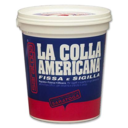 Immagine di COLLA AMERICANA SARATOGA, ADATTA PER TUTTI I MATERIALI DI MAGGIOR USO, BARATTOLO 800 GR