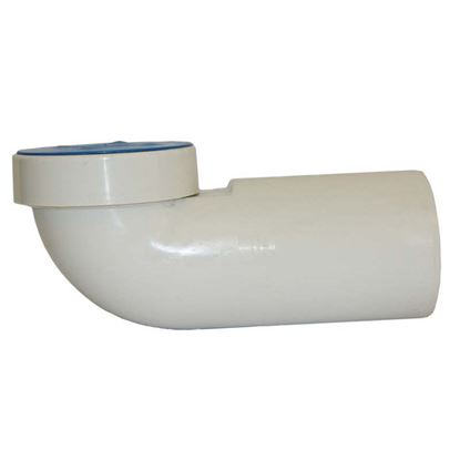 Immagine di CURVA PER WC BASSA HTSB, COLORE BIANCO, CON GUARNIZIONE E TAPPO, 90°, Ø 110 MM