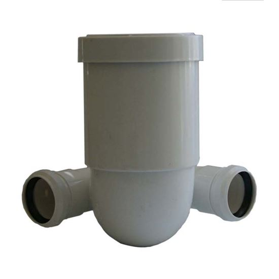 Immagine di CURVA PROLUNGATA HTSB, PER WC, COLORE BIANCO, Ø 110, CON 2 DERIVAZIONE Ø 50 MM