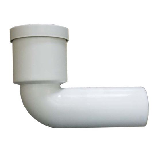 Immagine di CURVA PER WC PROLUNGATA HTSB, COLORE BIANCO, SENZA ATTACCHI, Ø 90 MM