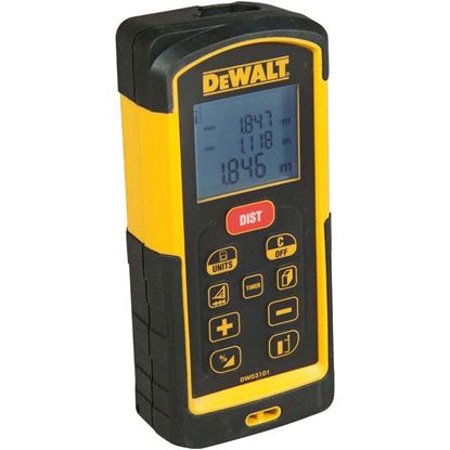 Immagine di MISURATORE LASER DEWALT, DW03101, PORTATA MASSIMA FINO A 100 MT, PRECISIONE 1 MM
