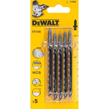 Immagine di LAMA DEWALT, IN ACCIAIO HCS, 4X100 MM, PER TAGLI VELOCI E DIRITTI, SU LEGNO E TRUCIOLARE, C/SPESS.FINO A 60 MM, 5 PEZZI