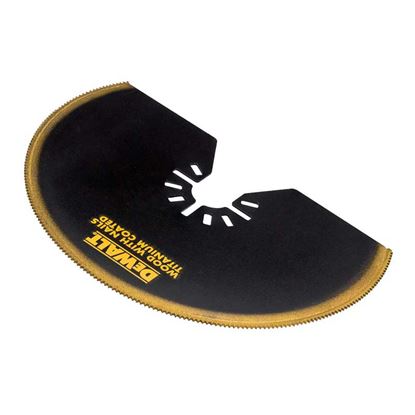 Immagine di LAMA DEWALT, SEGMENTATA IN TITANIO, X UTENSILE MULTIF., Ø 102 MM, X TAGLI SU LEGNO, CARTONG.E MATERIALI PLAST.