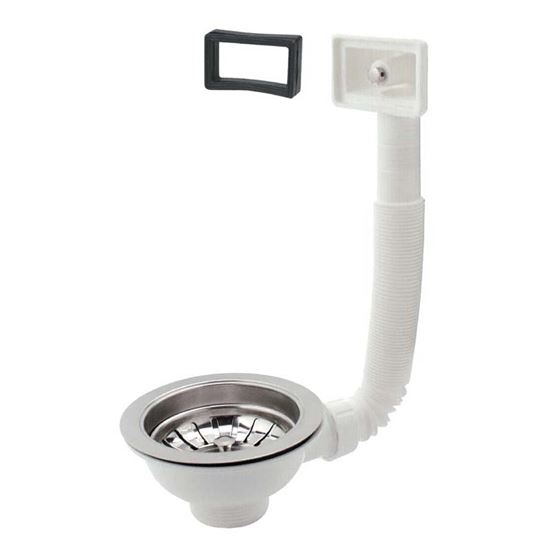 Immagine di PILETTA BASKET PER LAVELLO, CON TROPPO PIENO, 1"1/2, Ø 90 MM