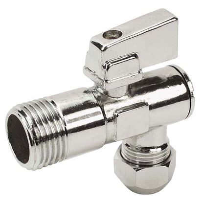 Immagine di RUBINETTO SOTTOLAVABO FISSO, A SFERA CON FILTRO, 1/2"X10 MM