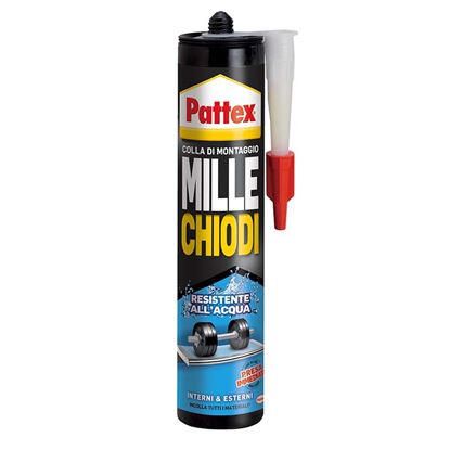 Immagine di PATTEX MILLECHIODI WATER RESISTANT, RESISTENTE AD ACQUA, UMIDITÀ E SBALZI DI TEMPERATURA, 450 GR