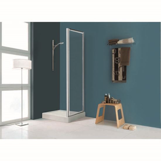 Immagine di LATO FISSO LEVANTE, PROFILO CROMO, CRISTALLO TRASPARENTE 3 MM, 69/73 CM