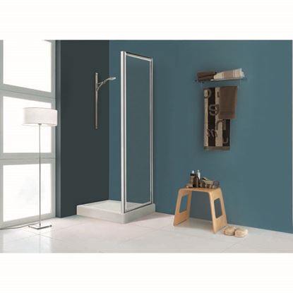 Immagine di LATO FISSO LEVANTE, PROFILO CROMO, CRISTALLO TRASPARENTE 3 MM, 77/81 CM