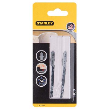 Immagine di 2 LAME PER TAGLI CURVILINEI, SU LEGNO, PLASTICA, PVC, HCS, ATTACCO A T, 76X2 MM