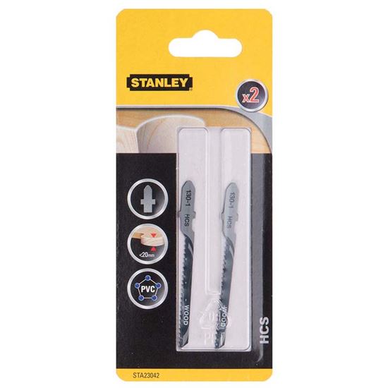 Immagine di 2 LAME PER TAGLI CURVILINEI, SU LEGNO, PLASTICA, PVC, HCS, ATTACCO A T, 76X2 MM