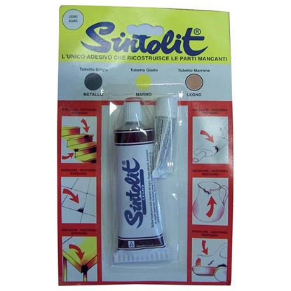 Immagine di STUCCO, SINTOLIT, PER LEGNO, 60 ML, COLORE LEGNO SCURO