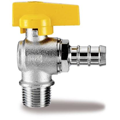 Immagine di RUBINETTO GAS, IVR, SQUADRO, CON PORTAGOMMA, M 1/2"X8 MM, GPL