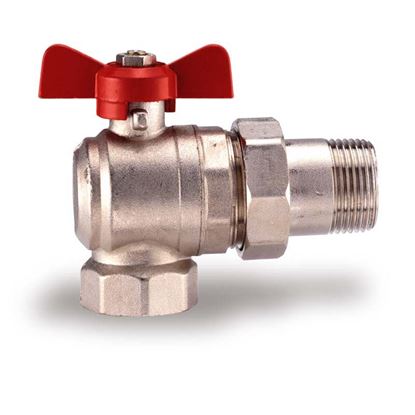 Immagine di VALVOLA SFERA, IVR, ANGOLO, CON BOCCHETTONE, 3/4"