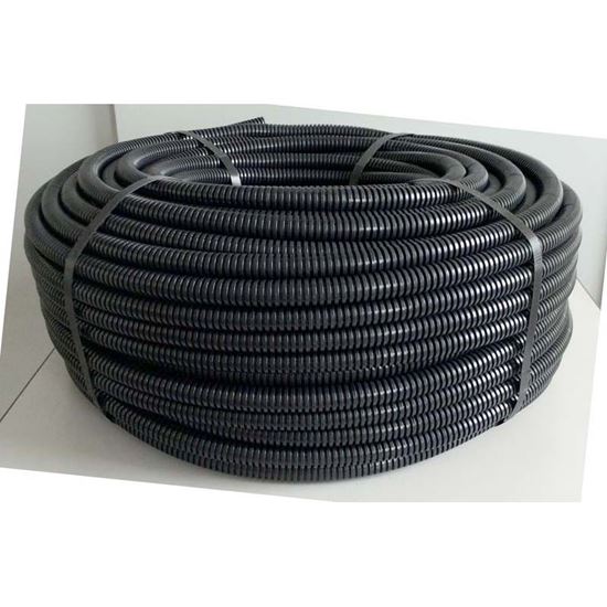 Immagine di TUBO CORRUGATO, COLORE NERO, SENZA TIRAFILO, BOBINA 50 MT, Ø 20 MM