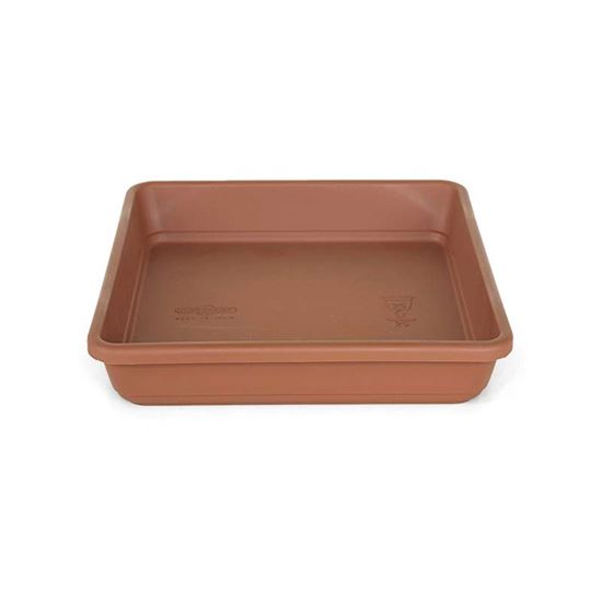 Immagine di SOTTOVASO KREA, QUADRO, IN POLIPROPILENE, COLORE TERRACOTTA, 26X26XH3,7 CM